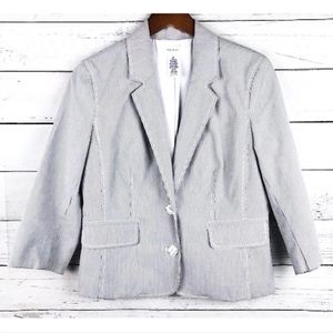 Isaac Mizrahi pinstripe skirt suit 90s style NWOT